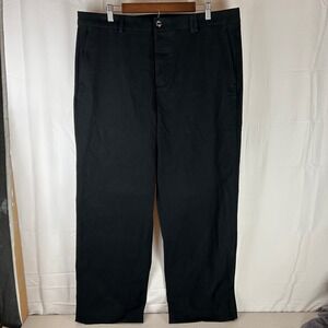 VAYDER Trousers Pants Mens 38x32 Black Button Fly Cotton Stretch VAY109 Made USA